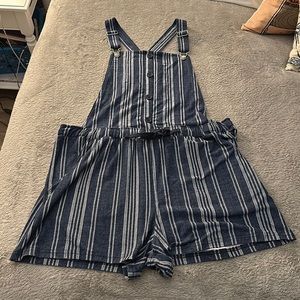 Striped overalls